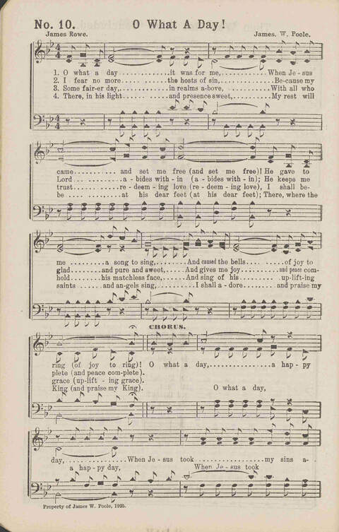 Living Words: a collection of sacred songs, both new and old, for the church, the Sunday school, the revival meeting, the singing convention, and all kinds of religious work and worship page 10