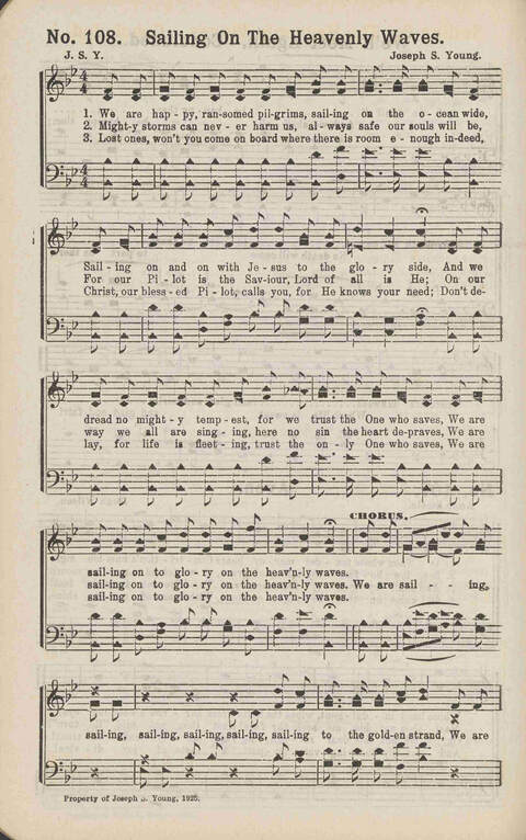 Living Words: a collection of sacred songs, both new and old, for the church, the Sunday school, the revival meeting, the singing convention, and all kinds of religious work and worship page 108