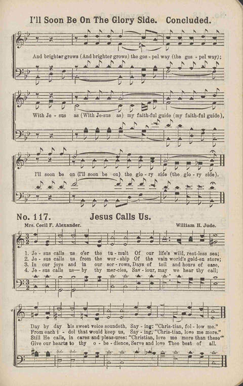 Living Words: a collection of sacred songs, both new and old, for the church, the Sunday school, the revival meeting, the singing convention, and all kinds of religious work and worship page 117