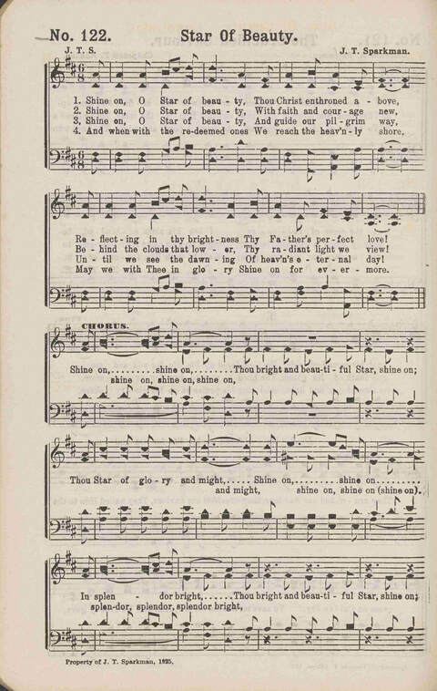 Living Words: a collection of sacred songs, both new and old, for the church, the Sunday school, the revival meeting, the singing convention, and all kinds of religious work and worship page 122