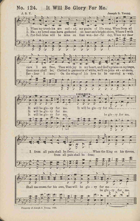 Living Words: a collection of sacred songs, both new and old, for the church, the Sunday school, the revival meeting, the singing convention, and all kinds of religious work and worship page 124