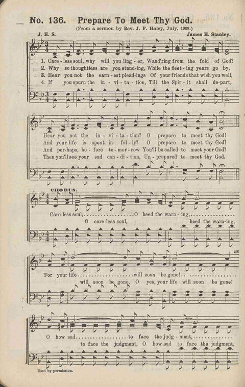 Living Words: a collection of sacred songs, both new and old, for the church, the Sunday school, the revival meeting, the singing convention, and all kinds of religious work and worship page 136