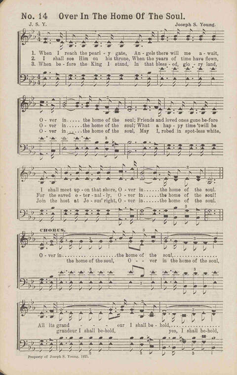Living Words: a collection of sacred songs, both new and old, for the church, the Sunday school, the revival meeting, the singing convention, and all kinds of religious work and worship page 14