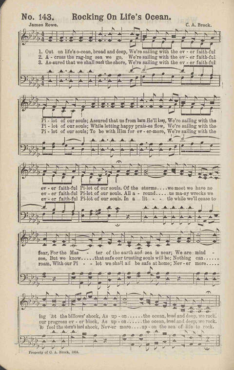 Living Words: a collection of sacred songs, both new and old, for the church, the Sunday school, the revival meeting, the singing convention, and all kinds of religious work and worship page 144