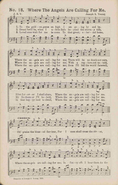 Living Words: a collection of sacred songs, both new and old, for the church, the Sunday school, the revival meeting, the singing convention, and all kinds of religious work and worship page 18