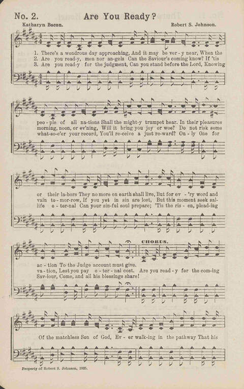 Living Words: a collection of sacred songs, both new and old, for the church, the Sunday school, the revival meeting, the singing convention, and all kinds of religious work and worship page 2