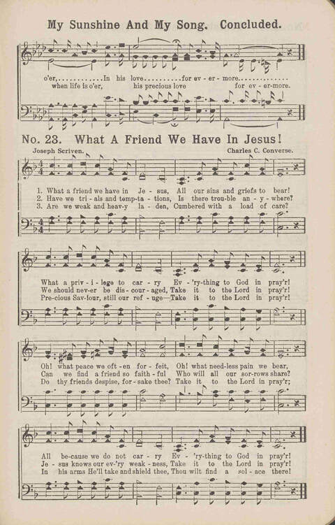 Living Words: a collection of sacred songs, both new and old, for the church, the Sunday school, the revival meeting, the singing convention, and all kinds of religious work and worship page 23