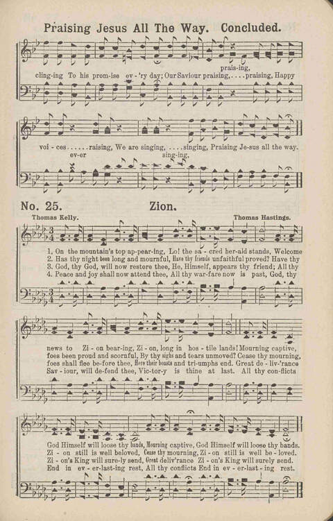Living Words: a collection of sacred songs, both new and old, for the church, the Sunday school, the revival meeting, the singing convention, and all kinds of religious work and worship page 25