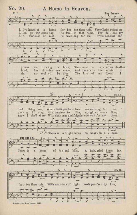 Living Words: a collection of sacred songs, both new and old, for the church, the Sunday school, the revival meeting, the singing convention, and all kinds of religious work and worship page 29