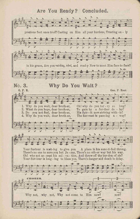 Living Words: a collection of sacred songs, both new and old, for the church, the Sunday school, the revival meeting, the singing convention, and all kinds of religious work and worship page 3