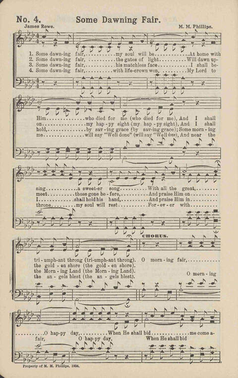Living Words: a collection of sacred songs, both new and old, for the church, the Sunday school, the revival meeting, the singing convention, and all kinds of religious work and worship page 4