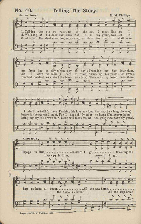 Living Words: a collection of sacred songs, both new and old, for the church, the Sunday school, the revival meeting, the singing convention, and all kinds of religious work and worship page 40