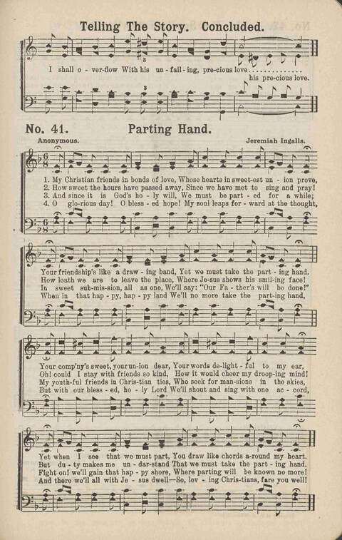 Living Words: a collection of sacred songs, both new and old, for the church, the Sunday school, the revival meeting, the singing convention, and all kinds of religious work and worship page 41