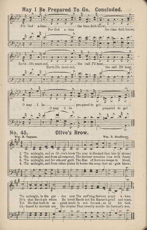 Living Words: a collection of sacred songs, both new and old, for the church, the Sunday school, the revival meeting, the singing convention, and all kinds of religious work and worship page 45