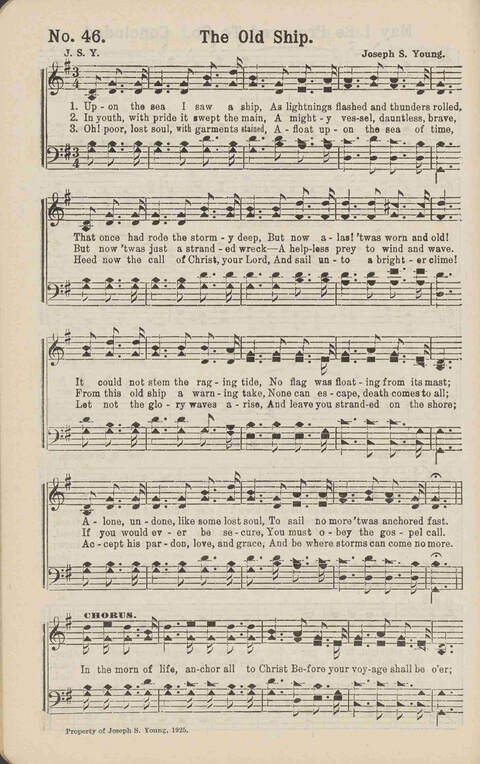 Living Words: a collection of sacred songs, both new and old, for the church, the Sunday school, the revival meeting, the singing convention, and all kinds of religious work and worship page 46