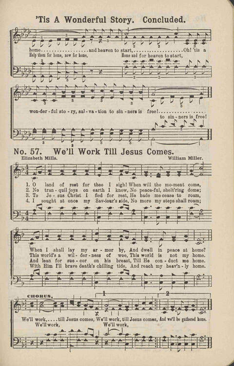 Living Words: a collection of sacred songs, both new and old, for the church, the Sunday school, the revival meeting, the singing convention, and all kinds of religious work and worship page 57