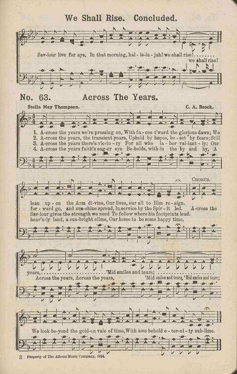 Living Words: a collection of sacred songs, both new and old, for the church, the Sunday school, the revival meeting, the singing convention, and all kinds of religious work and worship page 63