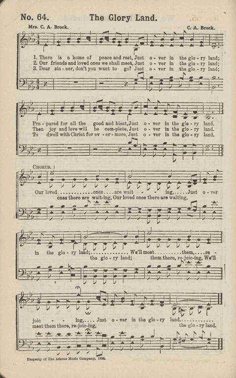 Living Words: a collection of sacred songs, both new and old, for the church, the Sunday school, the revival meeting, the singing convention, and all kinds of religious work and worship page 64
