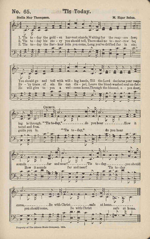 Living Words: a collection of sacred songs, both new and old, for the church, the Sunday school, the revival meeting, the singing convention, and all kinds of religious work and worship page 65