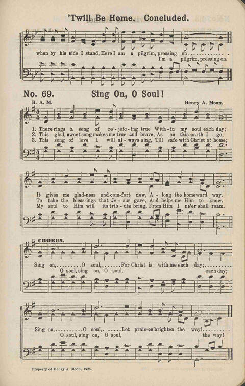 Living Words: a collection of sacred songs, both new and old, for the church, the Sunday school, the revival meeting, the singing convention, and all kinds of religious work and worship page 69