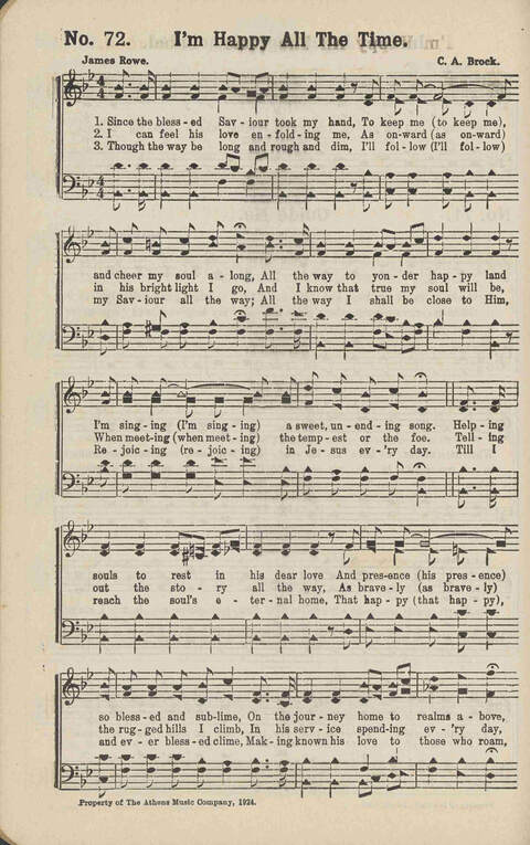 Living Words: a collection of sacred songs, both new and old, for the church, the Sunday school, the revival meeting, the singing convention, and all kinds of religious work and worship page 72