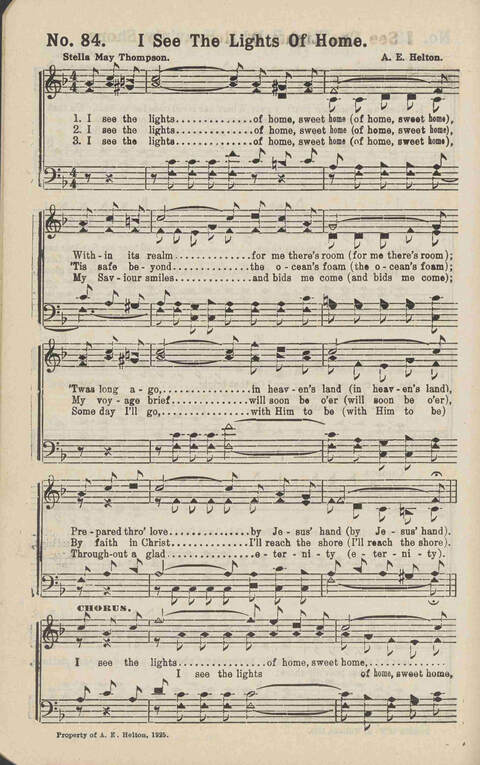 Living Words: a collection of sacred songs, both new and old, for the church, the Sunday school, the revival meeting, the singing convention, and all kinds of religious work and worship page 84