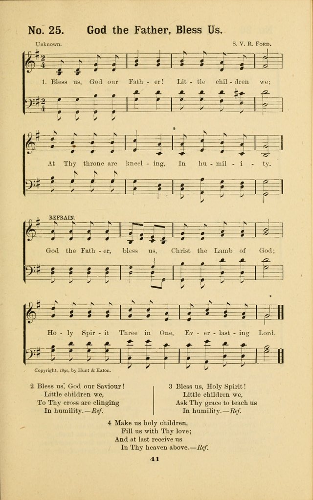 Melodies for Little People: containing also one hundred recitations for Sunday-schools, anniversary occasions, concerts, entertainments, and sociables, with songs adapted... page 41