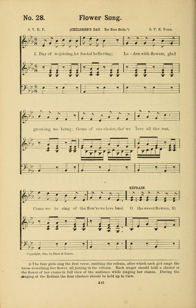 Melodies for Little People: containing also one hundred recitations for Sunday-schools, anniversary occasions, concerts, entertainments, and sociables, with songs adapted... page 46