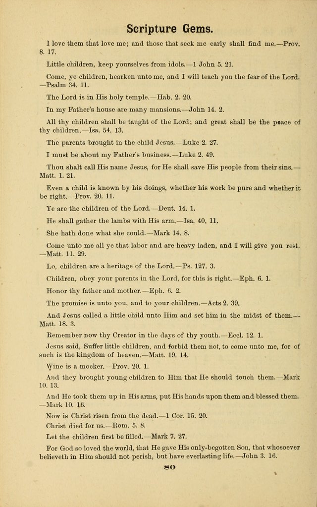 Melodies for Little People: containing also one hundred recitations for Sunday-schools, anniversary occasions, concerts, entertainments, and sociables, with songs adapted... page 80