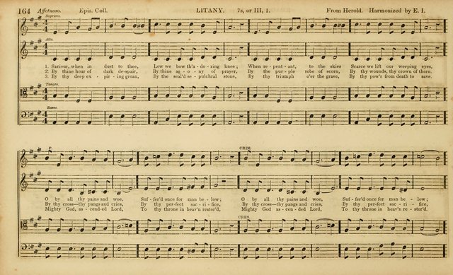 The Mozart Collection of Sacred Music: containing melodies, chorals, anthems and chants, harmonized in four parts; together with the celebrated Christus and Miserere by ZIngarelli page 164
