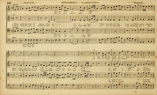 The Mozart Collection of Sacred Music: containing melodies, chorals, anthems and chants, harmonized in four parts; together with the celebrated Christus and Miserere by ZIngarelli page 180