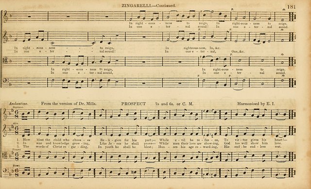The Mozart Collection of Sacred Music: containing melodies, chorals, anthems and chants, harmonized in four parts; together with the celebrated Christus and Miserere by ZIngarelli page 181