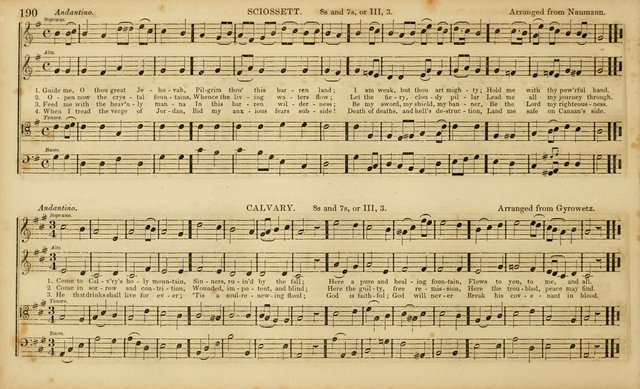 The Mozart Collection of Sacred Music: containing melodies, chorals, anthems and chants, harmonized in four parts; together with the celebrated Christus and Miserere by ZIngarelli page 190
