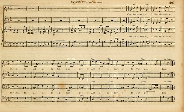 The Mozart Collection of Sacred Music: containing melodies, chorals, anthems and chants, harmonized in four parts; together with the celebrated Christus and Miserere by ZIngarelli page 227