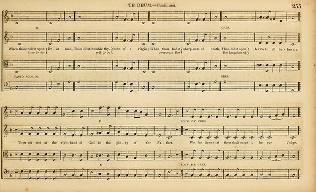 The Mozart Collection of Sacred Music: containing melodies, chorals, anthems and chants, harmonized in four parts; together with the celebrated Christus and Miserere by ZIngarelli page 255