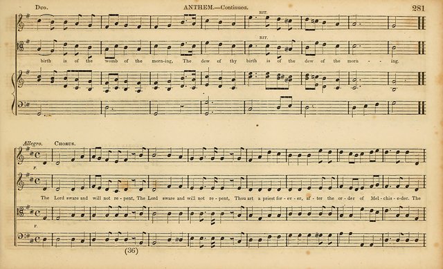 The Mozart Collection of Sacred Music: containing melodies, chorals, anthems and chants, harmonized in four parts; together with the celebrated Christus and Miserere by ZIngarelli page 281