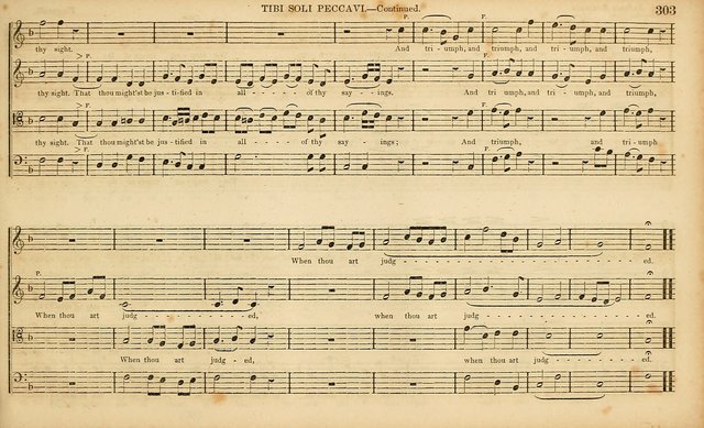 The Mozart Collection of Sacred Music: containing melodies, chorals, anthems and chants, harmonized in four parts; together with the celebrated Christus and Miserere by ZIngarelli page 303