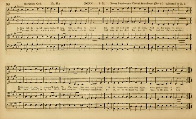 The Mozart Collection of Sacred Music: containing melodies, chorals, anthems and chants, harmonized in four parts; together with the celebrated Christus and Miserere by ZIngarelli page 68