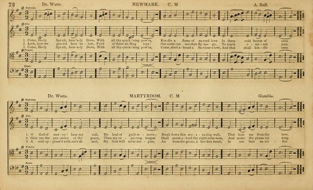 The Mozart Collection of Sacred Music: containing melodies, chorals, anthems and chants, harmonized in four parts; together with the celebrated Christus and Miserere by ZIngarelli page 72