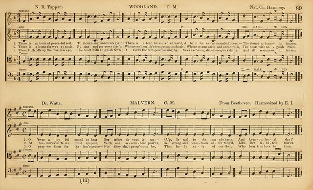 The Mozart Collection of Sacred Music: containing melodies, chorals, anthems and chants, harmonized in four parts; together with the celebrated Christus and Miserere by ZIngarelli page 89