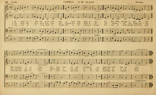 The Mozart Collection of Sacred Music: containing melodies, chorals, anthems and chants, harmonized in four parts; together with the celebrated Christus and Miserere by ZIngarelli page 92