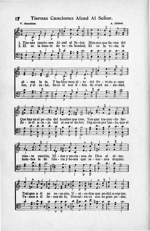 Melodias Evangelicas para el Uso de las Iglesias Evangelicas de Habla Española en Todo el Mundo page 17