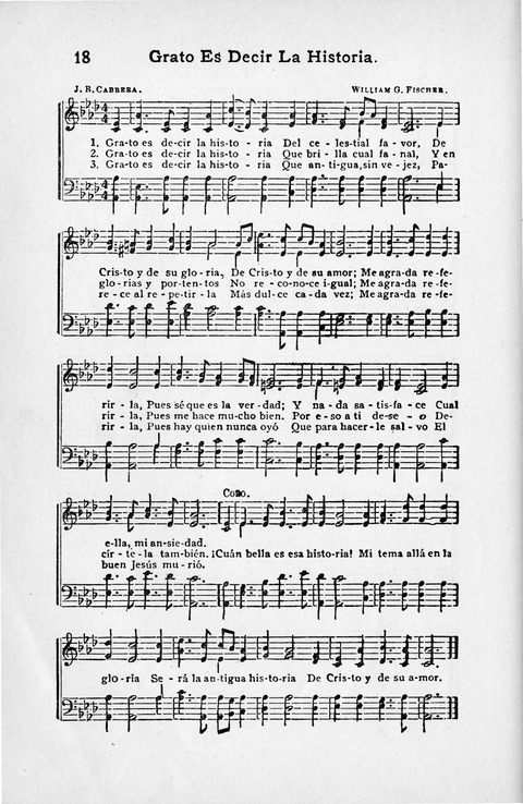 Melodias Evangelicas para el Uso de las Iglesias Evangelicas de Habla Española en Todo el Mundo page 19