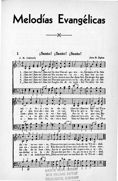 Melodias Evangelicas para el Uso de las Iglesias Evangelicas de Habla Española en Todo el Mundo page 2