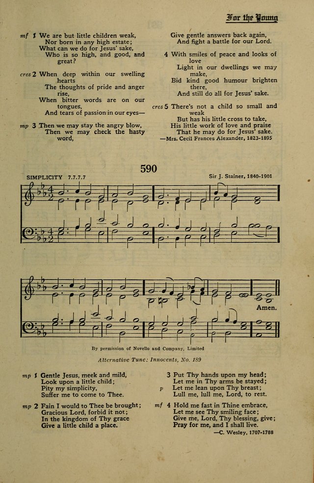 Methodist Hymn and Tune Book: official hymn book of the Methodist Church page 653