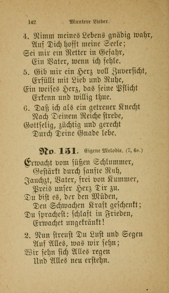 Muntere Lieder: Eine Sammlung der beliebtesten und brauchbarsten Gesänge für Sonntagsschulen und andere christlichen Versammlungen. 3. Aufl. page 147