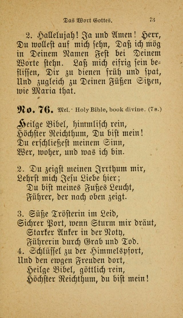 Muntere Lieder: Eine Sammlung der beliebtesten und brauchbarsten Gesänge für Sonntagsschulen und andere christlichen Versammlungen. 3. Aufl. page 78