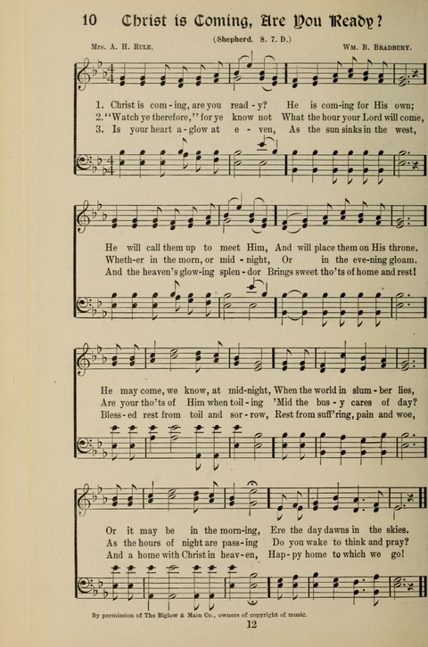 Messages of Love Hymn Book: for Gospel, Sunday School, Special Services and Home Singing page 10