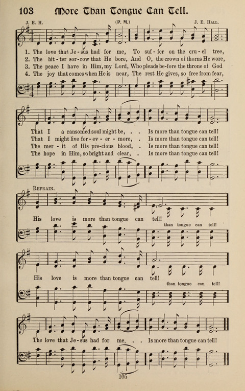 Messages of Love Hymn Book: for Gospel, Sunday School, Special Services and Home Singing page 103