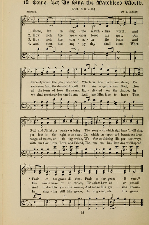Messages of Love Hymn Book: for Gospel, Sunday School, Special Services and Home Singing page 12
